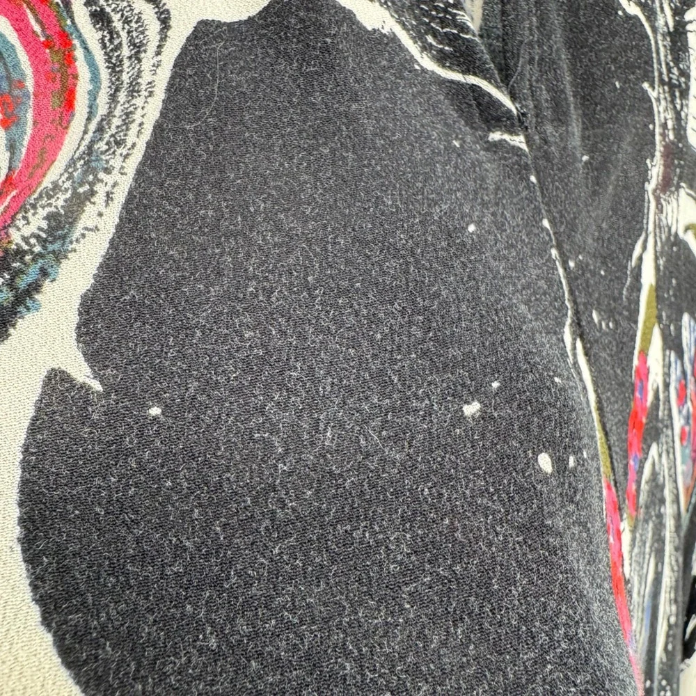 Free People Drift Away Top/Dress High Neck Peekaboo Shoulder Balloon Sleeve Sz S